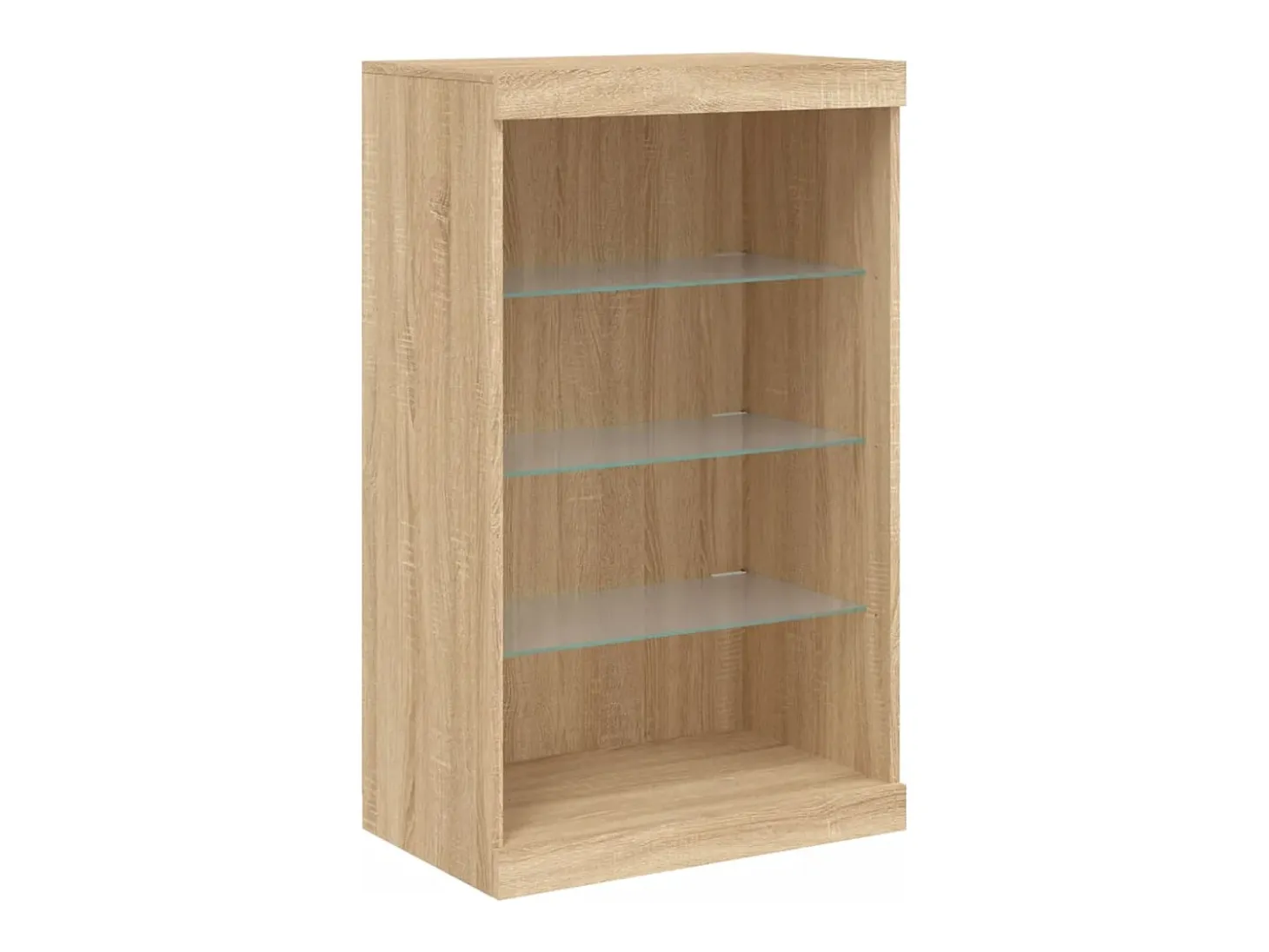Aparador con luces LED roble Sonoma 181,5x37x100 cm