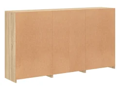 Aparador con luces LED roble Sonoma 181,5x37x100 cm
