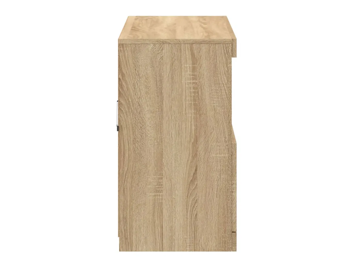 Aparador con luces LED roble Sonoma 81x37x67 cm