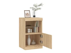 Aparador con luces LED roble Sonoma 41x37x67 cm