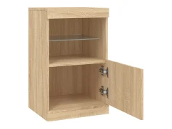 Aparador con luces LED roble Sonoma 41x37x67 cm