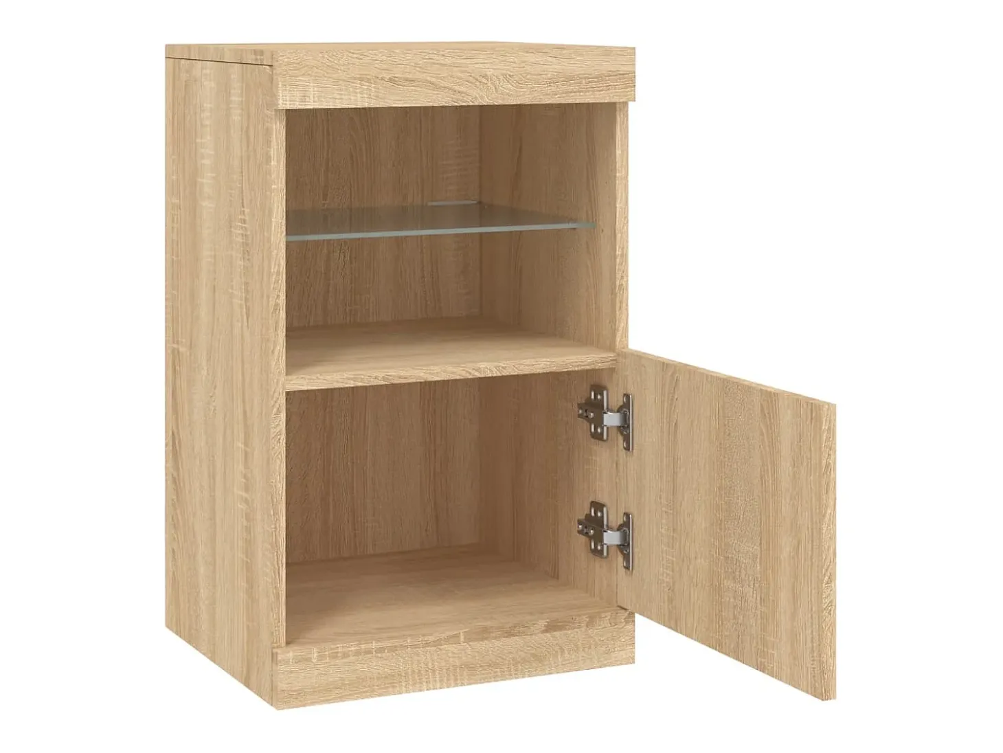 Aparador con luces LED roble Sonoma 41x37x67 cm