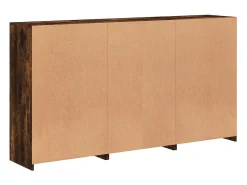 Aparador con luces LED roble ahumado 181,5x37x100 cm