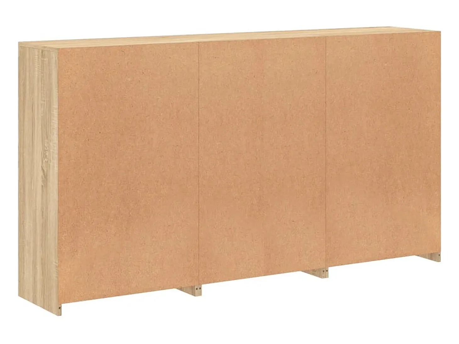 Aparador con luces LED roble Sonoma 181,5x37x100 cm