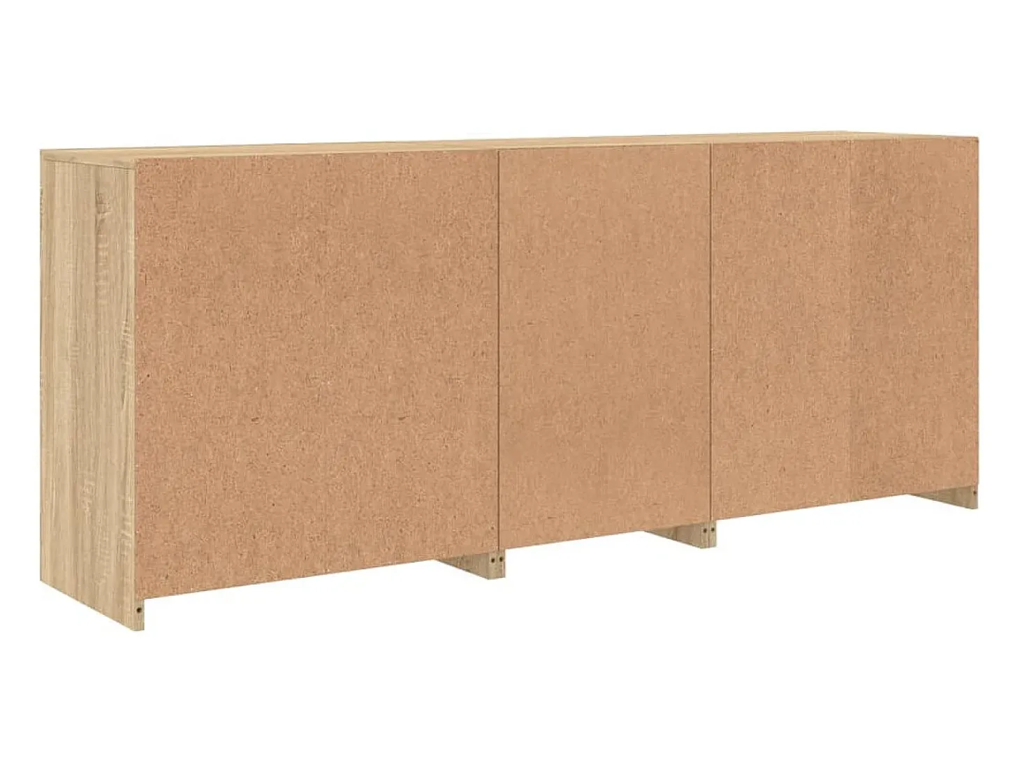 Aparador con luces LED roble Sonoma 181,5x37x67 cm