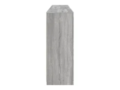 Aparador con luces LED Sonoma gris 202x37x100 cm