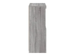 Aparador con luces LED Sonoma gris 60,5x37x100 cm