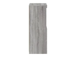 Aparador con luces LED Sonoma gris 41x37x100 cm