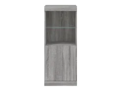 Aparador con luces LED Sonoma gris 41x37x100 cm