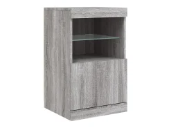 Aparador con luces LED Sonoma gris 41x37x67 cm