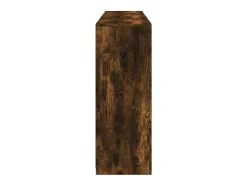 Aparador con luz LED 3 piezas madera de ingeniería roble ahumado