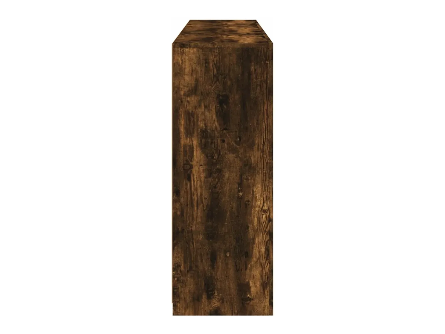 Aparador con luz LED 3 piezas madera de ingeniería roble ahumado