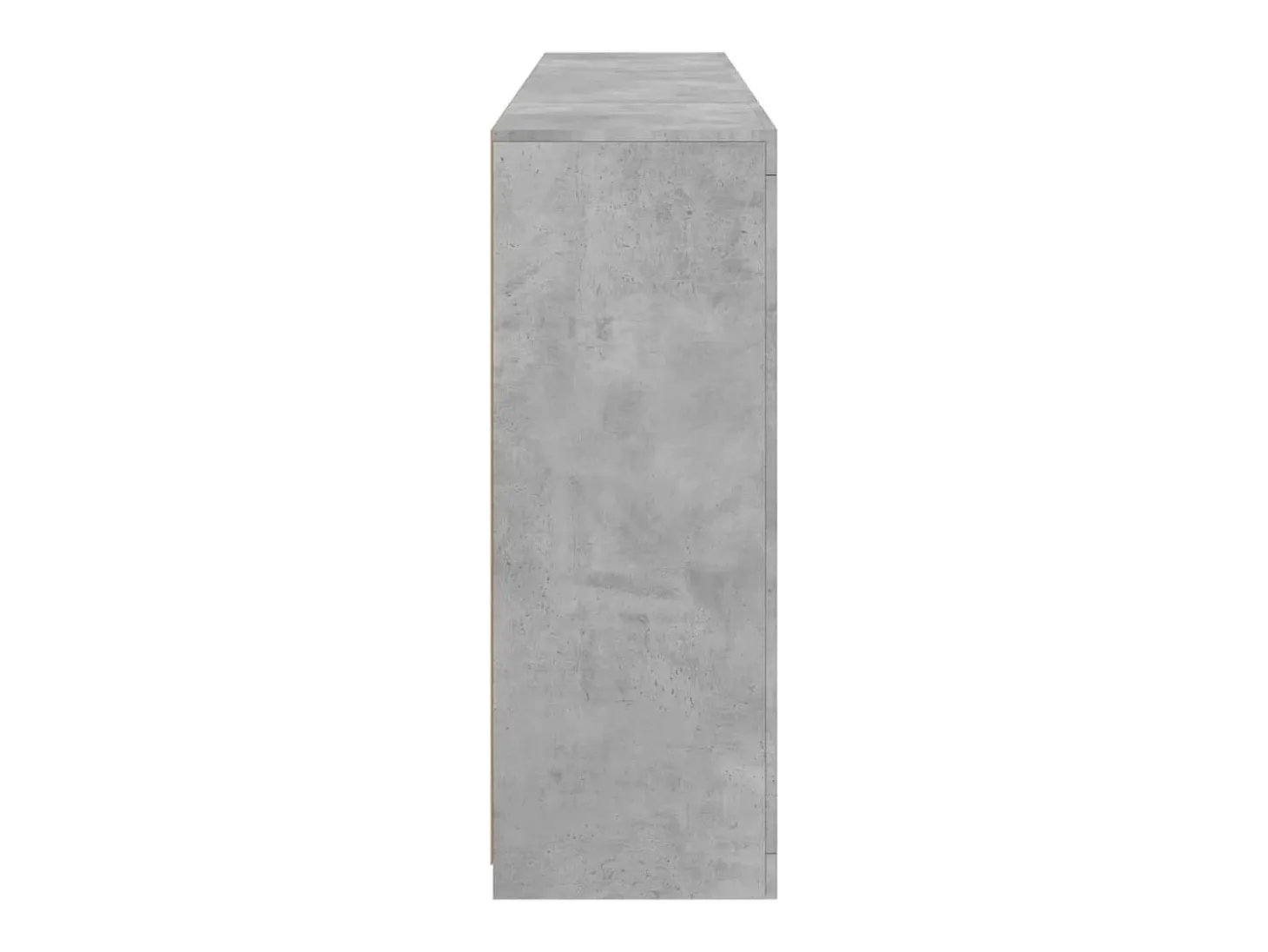 Aparador con luz LED 3 piezas madera de ingeniería gris hormigón