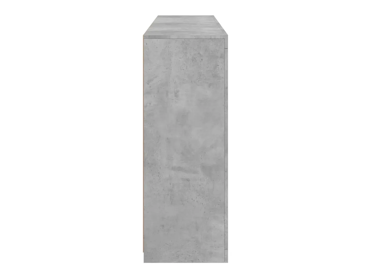 Aparador con luz LED 3 pzas madera de ingeniería gris hormigón