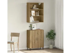 Aparador con mueble pared madera contrachapada artesanal roble