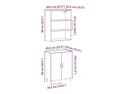 Aparador con mueble pared madera contrachapada artesanal roble