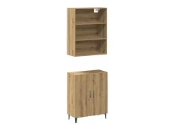 Aparador con mueble pared madera contrachapada artesanal roble