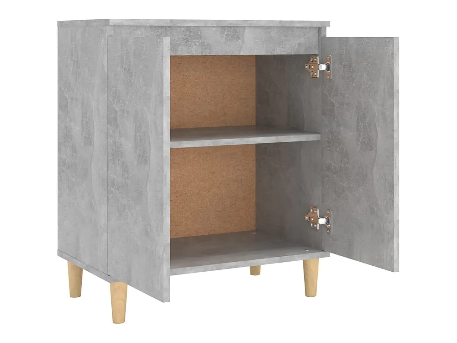 Aparador con patas de madera Madera de ingeniería gris hormigón