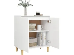 Aparador con patas madera contrachapada blanco 60x35x70 cm ES40581