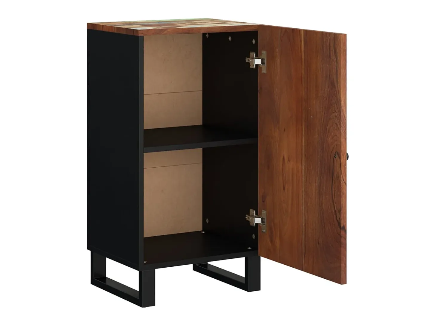 Aparador con puerta madera maciza reciclada 40x31x75 cm