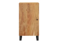 Aparador con puerta madera maciza de acacia 40x31x75 cm