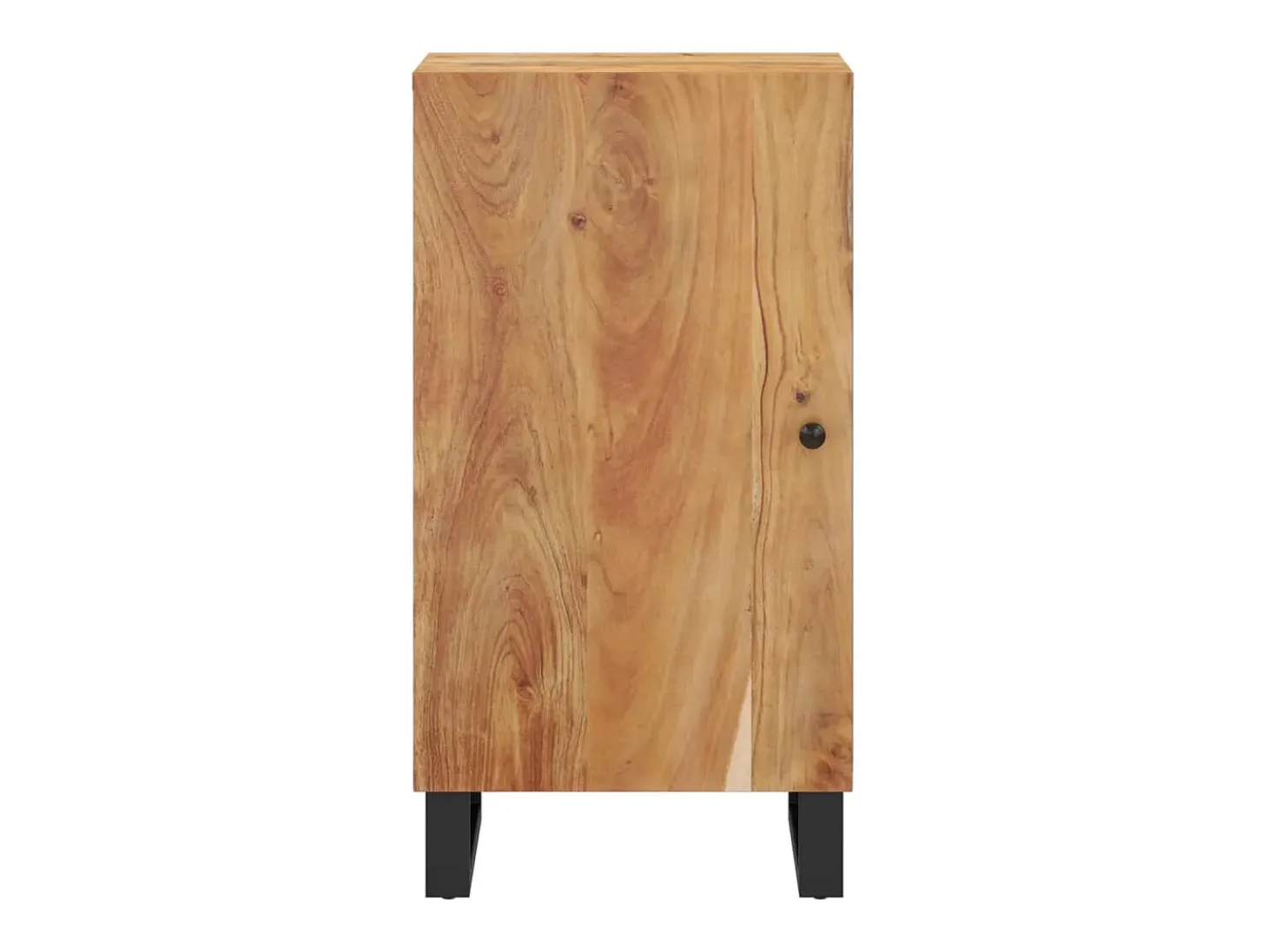 Aparador con puerta madera maciza de acacia 40x31x75 cm