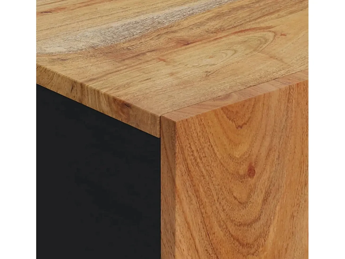 Aparador con puerta madera maciza de acacia 40x31x75 cm