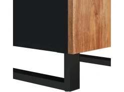 Aparador con puerta madera maciza de acacia 40x31x75 cm