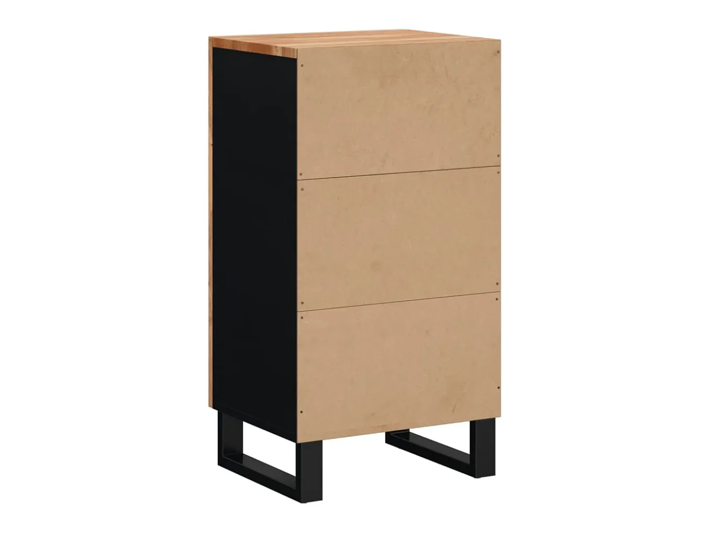 Aparador con puerta madera maciza de acacia 40x31x75 cm