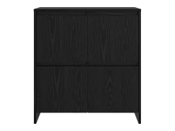 Aparador con puerta Roble negro 70 x 41 x 75 cm Madera de ingeniería