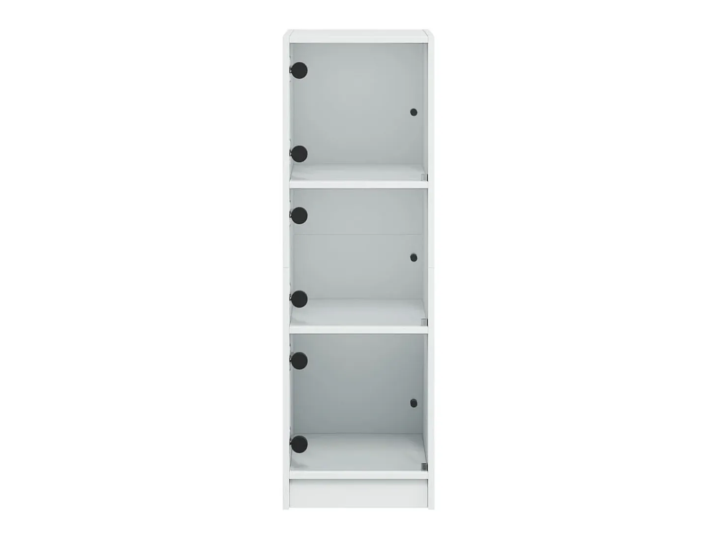 Aparador con puertas de cristal blanco 35x37x109 cm