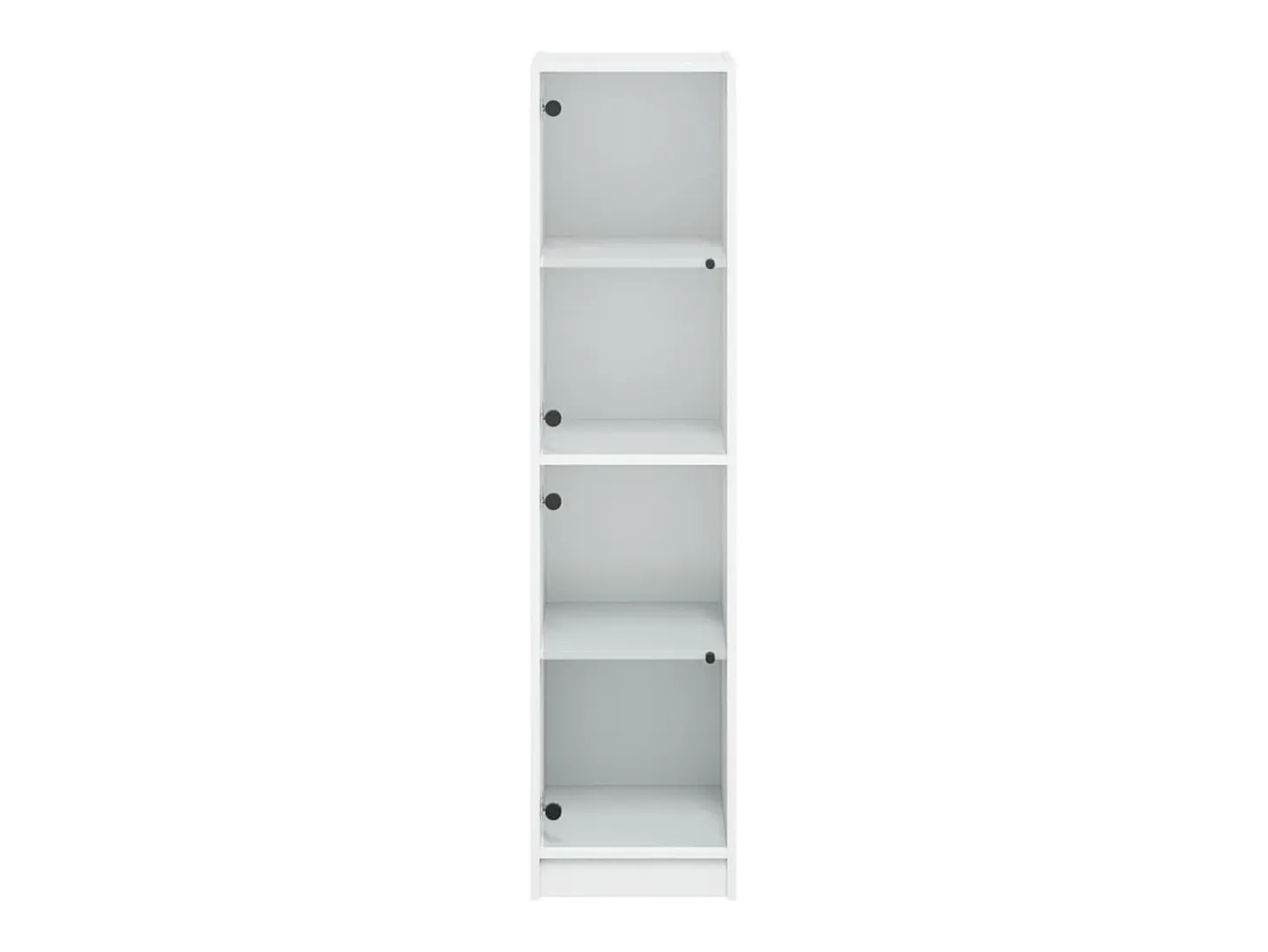 Aparador con puertas de vidrio blanco 35x37x142 cm
