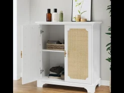 Aparador con puertas efecto ratán para recibidor, entrada y salón.