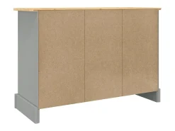 Aparador Corona madera maciza de pino gris 112x43x78 cm