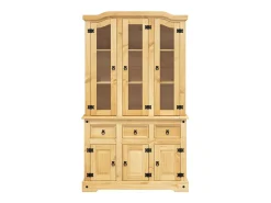 Aparador Corona marrón 112x43x196 cm madera maciza de pino mexicano