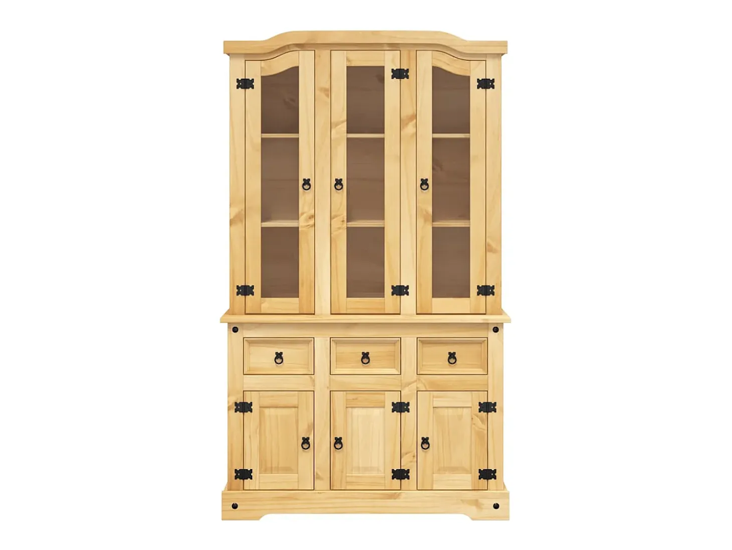 Aparador Corona marrón 112x43x196 cm madera maciza de pino mexicano