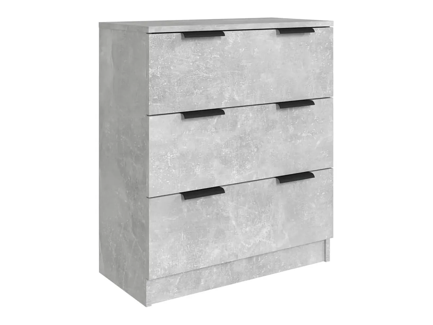 Aparador de 3 piezas madera contrachapada gris hormigón