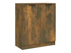 Aparador de 3 piezas madera manufacturada color roble ahumado