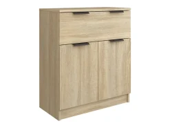 Aparador de 3 piezas madera contrachapada color roble Sonoma