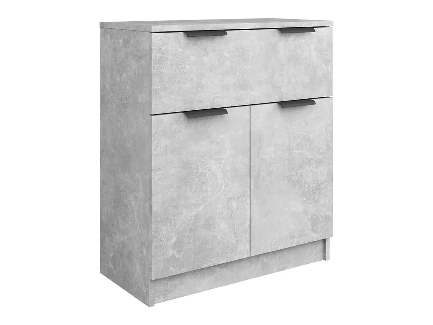 Aparador de 3 piezas madera contrachapada gris hormigón