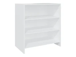 Aparador de 3 piezas madera contrachapada blanco