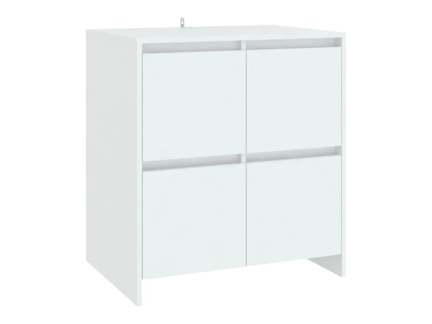Aparador de 3 piezas madera contrachapada blanco
