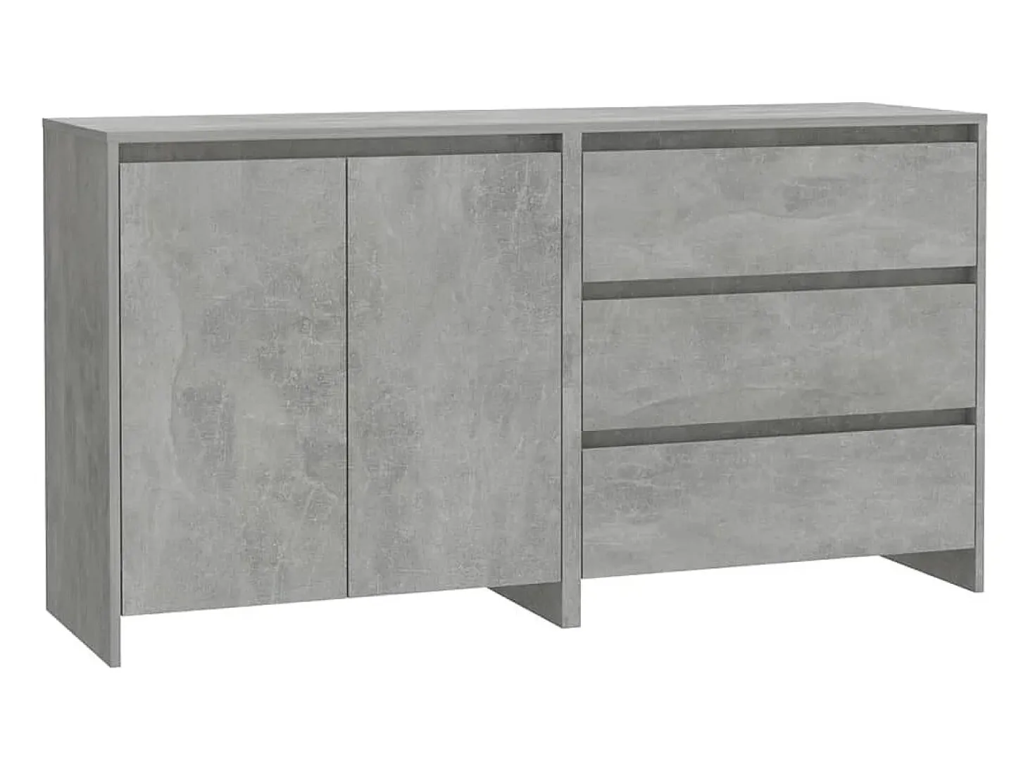 Aparador de 2 piezas madera manufacturada gris hormigón ES36919