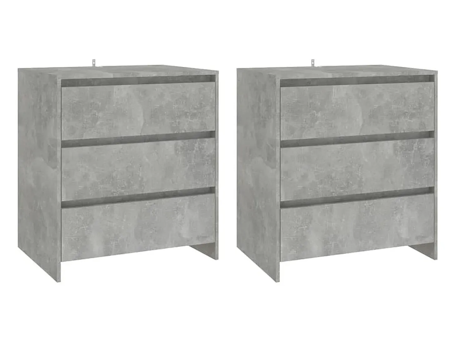 Aparador de 3 piezas madera manufacturada gris hormigón
