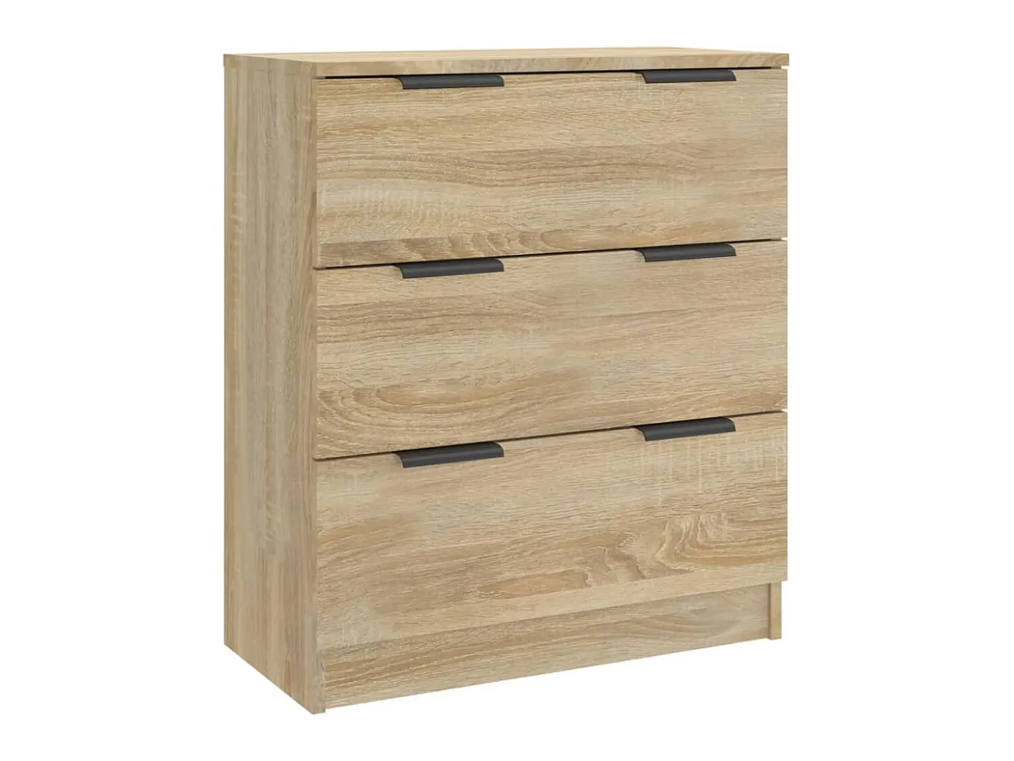 Aparador de 3 piezas madera contrachapada color roble Sonoma ES85551