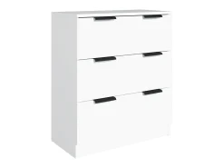 Aparador de 3 piezas madera contrachapada blanco ES58965