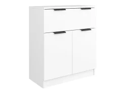Aparador de 3 piezas madera contrachapada blanco ES58965
