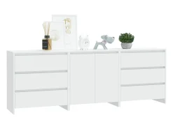 Aparador de 3 piezas madera manufacturada blanca