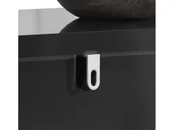 Aparador de 4 puertas - Aparador con tiradores y patas dorados - negro - para comedor