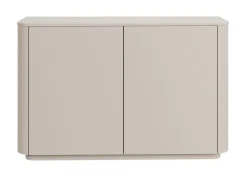 Aparador de 2 puertas – bordes redondeados – 140 cm – gris cachemira – LUVIO